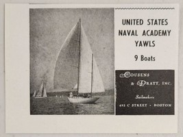 1945 Print Ad Cousens &amp; Pratt Sailmakers US Naval Academy Yawls Boston,MA - £6.93 GBP