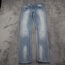 Premiere Pants Womens 6 Blue Skinny Low Rise Stretch Zip Light Wash Denim Jeans - £20.32 GBP