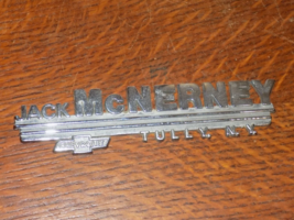 Vintage Jack McNerney Chevrolet Tully, NY Metal Name Plate - $823.64 MXN