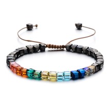 ZMZY Sparking Mixed Glass Crystal Bracelet Rainbow Style Fashion Shinning Charm  - £8.06 GBP