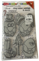 Stampendous Christmas Cling Rubber Stamps and Stencil Winter Friends Penguin Owl - £10.41 GBP