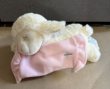 Praying Lamb says Now I Lay Me Down to Sleep Nat Jules Blanket Cross Plu... - $20.74