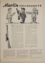 1957 Print Ad Marlin Model 336 Carbine Rifles Ed Zern Cartoon Ad - $17.08