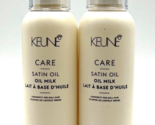 Keune Care Satin Oil Oil Milk Luminosity For Dull Hair 4.7 oz-2 Pack - £27.91 GBP