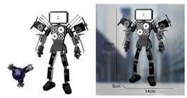 Skiiidi Toilet Building Blocks Set Titan TV Man Monster Model Toys 199 Pcs - £25.51 GBP