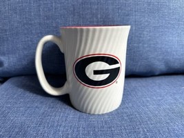Georgia Bulldogs NCAA Ceramic Ribbed Coffee Mug 16oz Cup UGA DAWGS New - £15.73 GBP