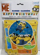 Despicable Me Minions Happy Birthday Hanging Banner Party Decoration 6 Ft - £10.56 GBP