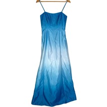 Jump Apparel Frozen Spaghetti Strap Gown Prom A-line Size 5/6 Dress Blue Ombre&#39; - £22.21 GBP