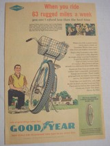 1961 Ad Goodyear Bicycle Tires with Newspaper Boy on Bicycle Story - £6.25 GBP