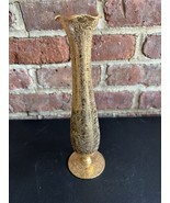 Lotus Glass Vase With 22 Karat Gold Overlay 10” Tall - $47.45 CAD