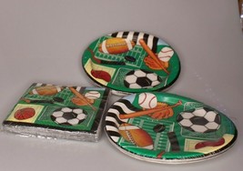 Sports Birthday Party2 Plates (8ct) and 1 Napkin (16ct) football soccer ... - £4.63 GBP