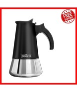 150 mL Stainless Steel Moka Pot - Safe and Stylish Espresso Maker in Mat... - $70.23 CAD