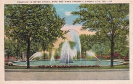 Fountain Meyer Circle Kansas City Missouri MO 1949 to Lamar Postcard B15 - £2.35 GBP
