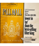1970 Pall Mall Cigarettes Advertisement Vintage Smoking Tobacco Gold 100... - €21,45 EUR