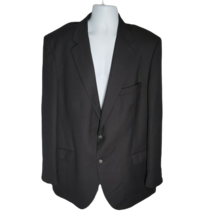 Alan Flusser Classy 2 Button Suit Jacket ~  Sz 48L ~ Black ~ Lined  - £50.35 GBP