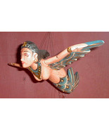 Dewi Sri Rice Goddess Flying Hanging Mermaid Lady small 8&quot; Blue antik - $41.49