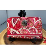 Vera Bradley Lg Turn Clasp Wallet 7.5"x4.5" Bill Coin ID CC Zipper - €14,80 EUR