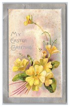 Flowers Floral My Easter Greetings Filed Embossed DB Postcard J18 - £2.32 GBP