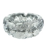 Vintage Pressed Glass Ashtray With Etched Geometric Pattern &amp; Four Slots... - $1,089.73 MXN