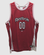 Reebok Classic #00 Hoops Red Vintage 90s Embroidered Basketball Jersey XL - £15.94 GBP