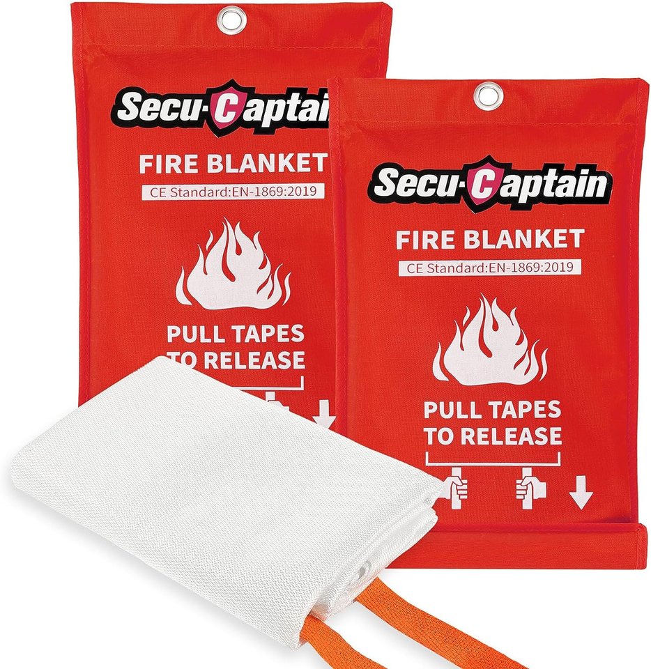 Secucaptain Emergency Fire Blanket for Home and Kitchen - 2 Pack 40&quot;X40&quot;... - $24.58