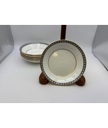Set of 6 Wedgwood Bone China ULANDER BLACK Fruit / Dessert Bowls - $2,969.68 MXN
