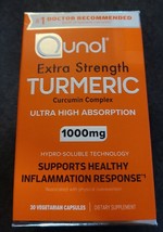 Qunol Extra Strength Turmeric 1000mg Curcumin Complex 30 Caps 8/2024 (C8) - £12.51 GBP