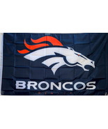 DENVER BRONCOS 3x5&#39; FLAG-BRASS GROMMETS IN/OUTDOOR- 100 D POLY QUALITY-NEW - £7.90 GBP