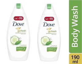 Dove Go Fresh Body Wash, 190 ml X 2 PACK (Free shipping worldwide) - £23.40 GBP