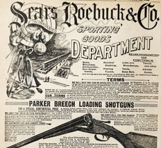 1900 Sporting Goods Dept Shotgun Advertisement Victorian Sears Roebuck 5... - $24.99