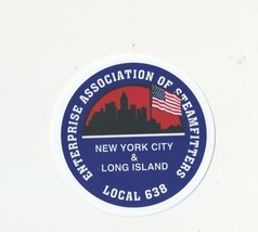 RETRO ENTERPRISE ASSOCIATION OF STEAMFITTERS NEW YORK CITY LOCAL 638 3&quot; ... - $5.00