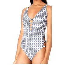 JESSICA SIMPSON One-piece NAVY Venice Beach Plunging Cut-out Swimsuit sw... - $36.47