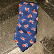 Top Silk Small Union Jack Pattern Silk Tie - £17.17 GBP