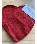 Set of 4–Nicole Miller VALENTINE’S DAY RED Heart Shaped Lace Placemats 15” - £24.81 GBP