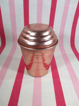 Charming Mid Century Pink Rose Aluminum 4&quot; Cocktail Shaker Mid Century Barware - £12.66 GBP