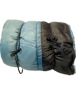 Coleman Sleeping Bag 75x 33&quot; Teal &amp; Black Nylon Comfort Cuff Zip Plow Us... - £22.02 GBP