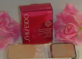 New Shiseido B100 Sheer Matifying Foundation Compact Refill SPF 22 .34 oz  9.8 g - $16.99