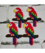 Vintage Handmade Toucan Fridge Magnets Lots Of 4 Plastic Canvas Tropical... - $19.79