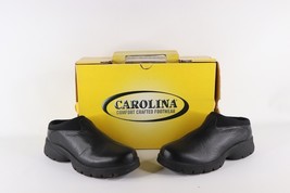 NOS Vintage 90s Carolina Mens 9 MW Leather Slip On Safety Work Shoes Black ESD - £74.86 GBP