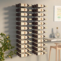 Wall Mounted Wine Rack for 36 Bottles 2 pcs White Iron - £86.49 GBP