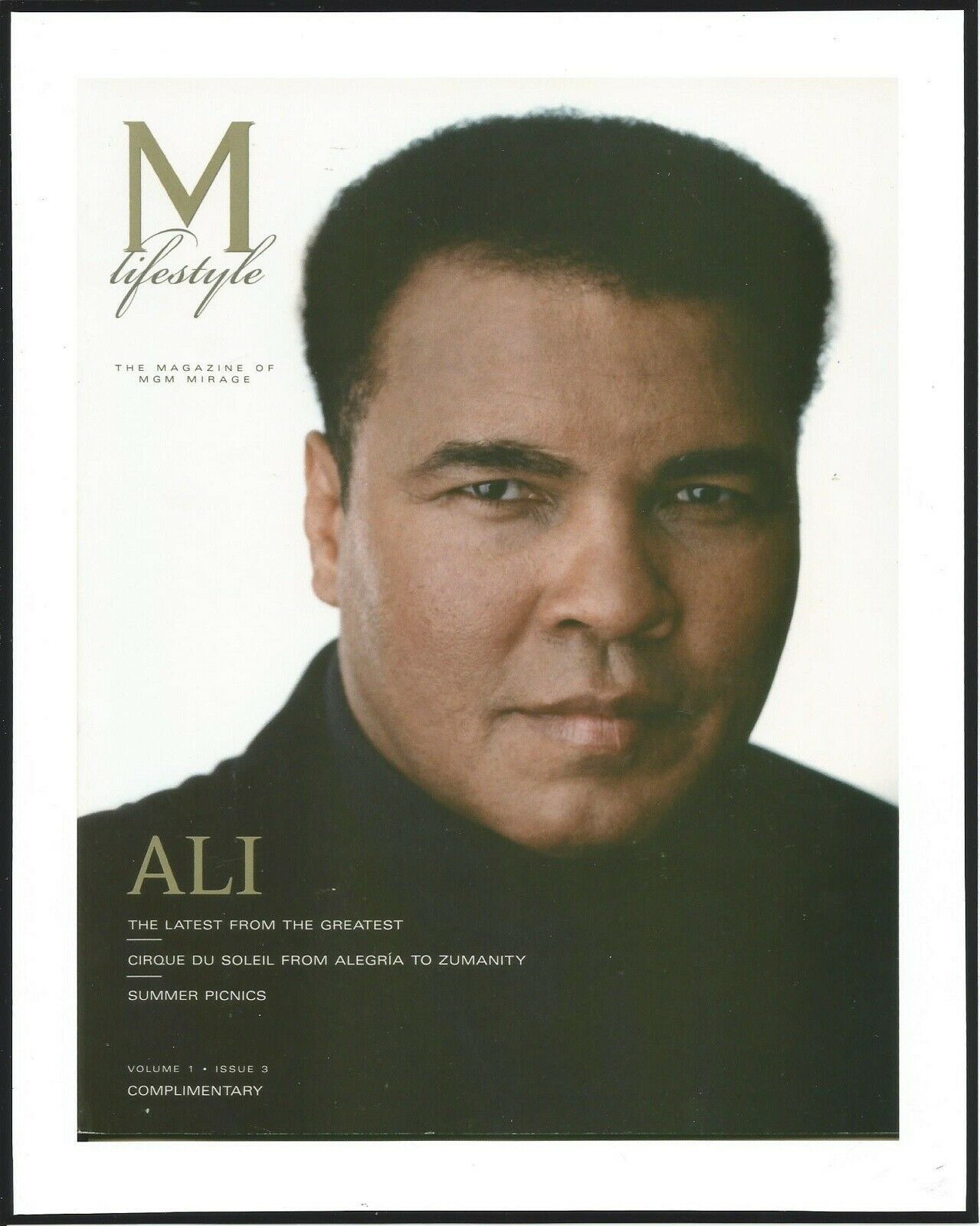 2016 Issue of M Lifestyle Magazine With MUHAMMAD ALI - 8" x 10" Photo