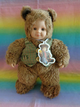 2002 Anne Geddes Brown Bear Baby Doll Bean Bag Plush - £15.50 GBP