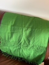 World Market 100% Wool St. Patty’s Day Irish Green Women’s Neck Scarf w Embroide - £10.29 GBP