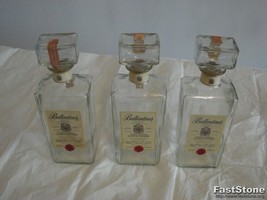 One (1) Vintage BALLANTINE&#39;S Scotch Whiskey Glass Empty Bottles 4/5 Quart - £39.87 GBP