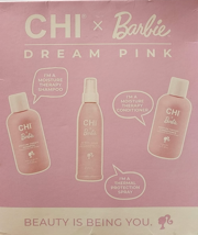 CHI Dream Pink x Barbie Shampoo, Conditioner &amp; Thermal Protection Spray Set - £38.75 GBP