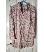 Victoria&#39;s Secret Pink Paisley Cotton Modal Button Down Sleep Shirt (Siz... - $53.50 CAD