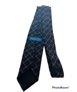 Pendleton Tie 54&quot; mens necktie vtg Virgin Wool blue red check plaid diam... - $17.77