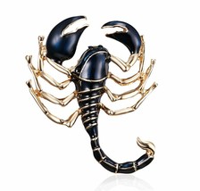 Stunning Gold Plated Vintage Look Classic Scorpion Christmas Brooch Cake PIN N4 - £10.73 GBP