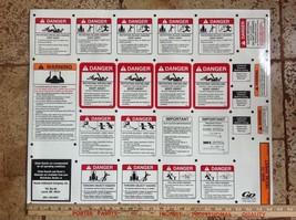 1 DANGER DECAL Sticker for  Bush hog  sheet  safety - $24.75