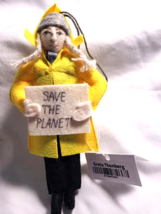 Greta Thurnberg Save The Planet Ornament Hand Made Wool Felt Silk Road B... - £23.31 GBP